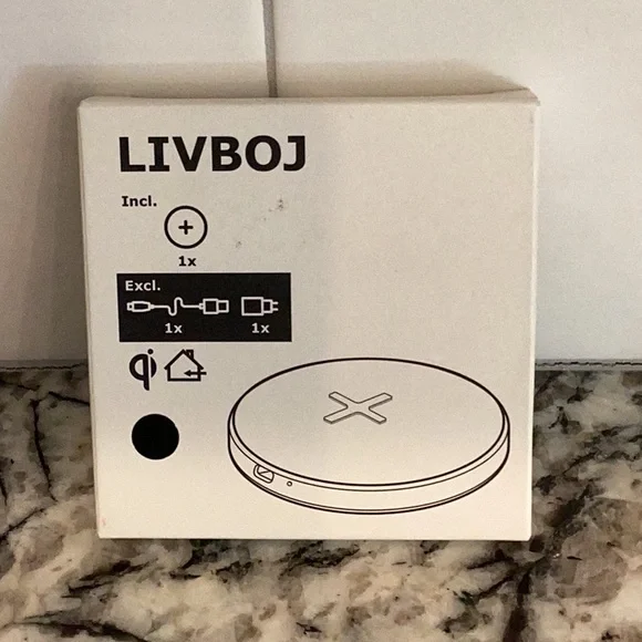 IKEA LIVBOJ Wireless Charger Black 904.470.58, NEW IN BOX - Picture 1 of 2